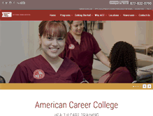 Tablet Screenshot of americancareercollege.edu
